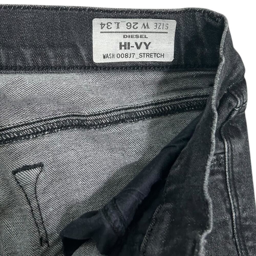 Diesel Hi-Vy Stretch Black Y2K Skinny Jeans - Picture 6 of 6